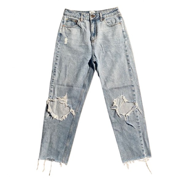 BDG Denim - BDG Light Blue Distressed Straight Leg Jeans